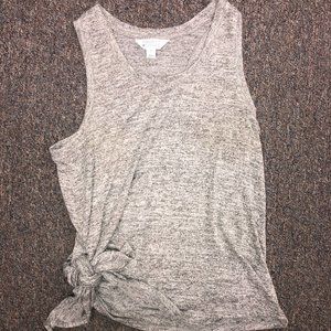 Twist-tie Cropped Tank Top (Grey)